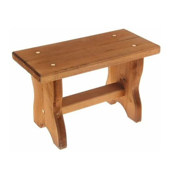 Лавочка низкая мореная, сорт В, 35х17х22см, липа "Добропаровъ" 1300139