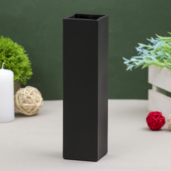 Ваза "Пять вечеров" чёрная матовая, прямая 21х5,5х5,5см, 0.33л 1169867