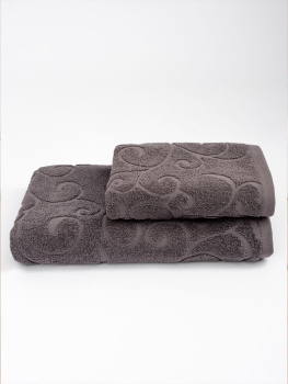 Полотенце махровое 70*140см Элегия графит 500гр/м2 Василиса *1