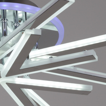 Светильник потолочный светодиодный 09824-3.3-4+4C CR (RGB) LED 111W 3000-6000К ПДУ+диммер S=20м2 *1