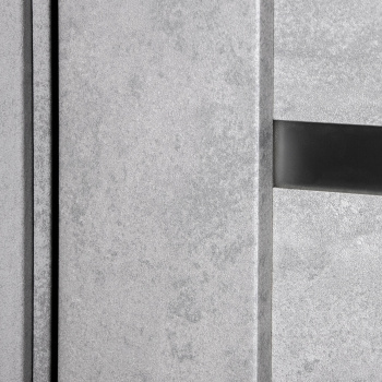 Дверное полотно остекленное BROZEX-WOOD Comfort-2, 2000х700х36 мм, серый бетон 3D