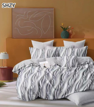 Постельное белье 1,5сп поплин на резинке Орхидея 6524, наволочки 70*70 - 2шт *1/4