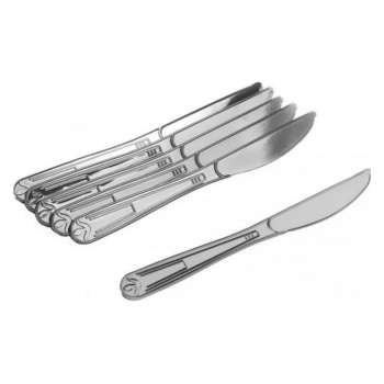 яяяBOYSCOUT  Ножи PREMIUM цвет-хром, одноразовые, пластиковые 6 шт. в уп.,  /48