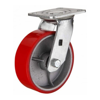 яяяКолесо поворот. цельнолитое полиэтил. б/торм. платформа 100 мм (100кг) (арт.SCpp42)