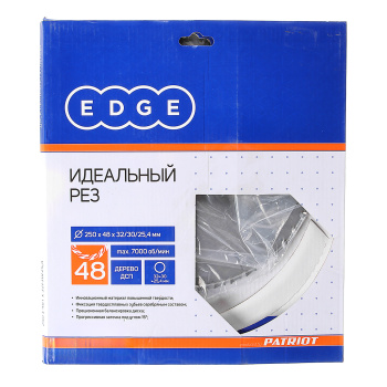Диск пильный 250*32//30/25,4мм 24 зубьев по дереву (810010020) EDGE PATRIOT *1/10