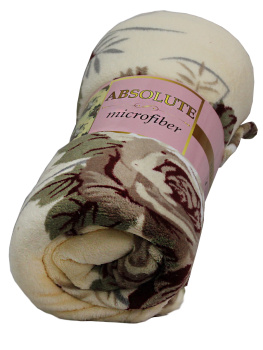 Плед фланель 180*210см Букеты роз молочный TF FN F64 b1821 Absolute *1