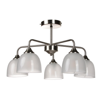 Люстра N6524/5 SL  5*40W E14 220V (d-570; h-400)  VERNER LIGHTING *1