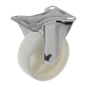 яяяКолесо неповорот. цельнолитое полиэтил. платформа 100 мм (100кг) (арт.FCpp46)