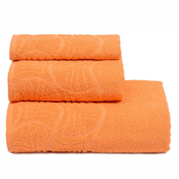 Полотенце махровое 70*130см Волна цв.1116 оранжевый ПД-3501-02057/295 *3/36