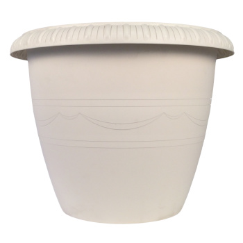 Кашпо пластм. "Lе Jardin"13л d верха 350мм h290мм дрен.реш.,п/корн.вент.,Кол. Серый105-1К*1/10