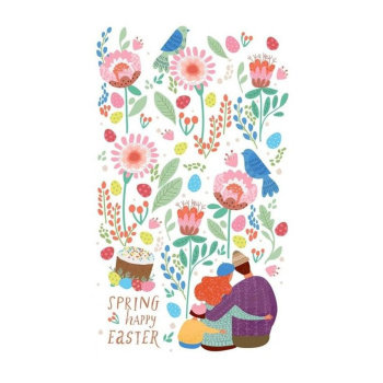 Полотенце вафельное 40*70см ВФК24 9476 31 Семья Солнечный дом