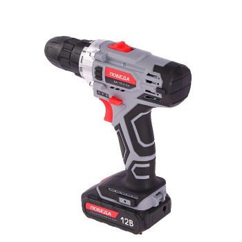 Дрель-шуруповерт 12В 2скор.0-400/0-1490об/мин 32Нм 2,2Ач 1ч 2аккум LI-ION ДА-12/2 Ли ПОБЕДА