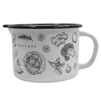 Кружка эмалированная 1,0л d120мм со сливным носиком, с дек."Harvest" С-0107БСЛч/4 *1/8
