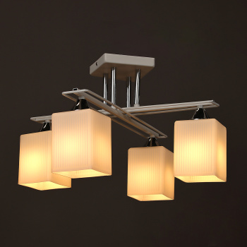 Люстра N6401/4 WT+CR  4*40W E27 220V (d-480; h-275)  VERNER LIGHTING *1