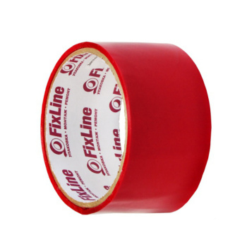 Лента клейкая цветная 48мм х 16м КРАСНЫЙ "FixLine" *6/36