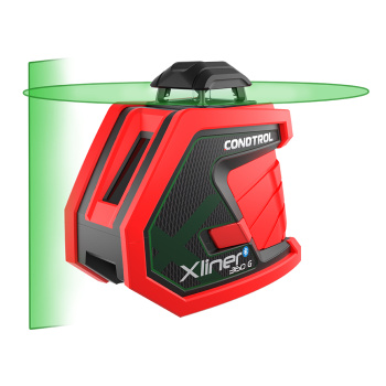Нивелир лазерный диапазон 40/80м точность±0,2мм луч зеленый 4шт батарейки АА XLiner360G CONDTROL*1