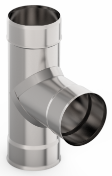 Тройник 90* d.115 нержавейка 0,5мм AISI 430 h=295мм GS *1