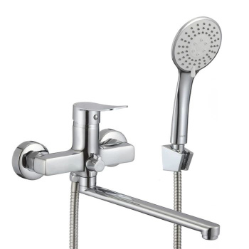 Смеситель для ванны Demi Milardo DEMSB02M02, длинный излив, однорычажный, с лейкой