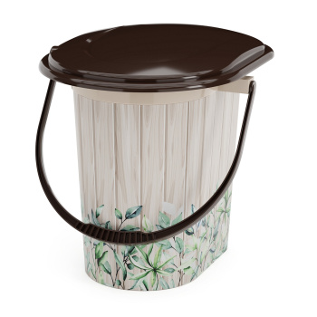 Ведро-туалет пластм. 17,0л с рис. "Летний день" М2328 (Октябрьский) *5/10