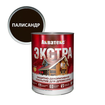 Защитно-декоративное покрытие 2.7 л для древесины АКВАТЕКС ЭКСТРА, алкидное, палисандр