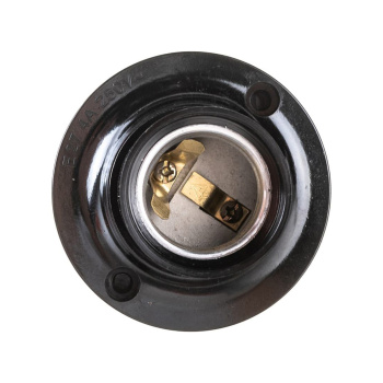 Патрон карболитовый E27 потолочный 4А 250В инд. упак. черн. UNIVersal 5560729