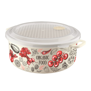 Контейнер д/прод. пластм. 3,1л круглый 188х232x107мм Бежевый арт43310640753 ("Бытпласт")*1/12