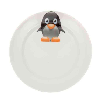 яяяТарелка фарфор. Добрушский фарфор ф."Идиллия" с рис."Пингвинчики" мелкая d17см 6С2557Ф34 *20