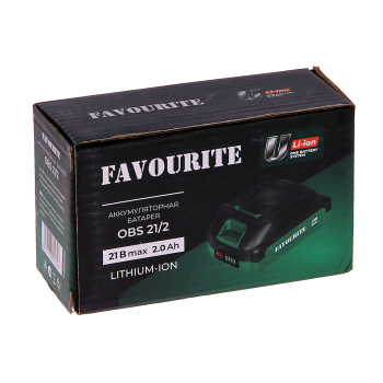 Батарея аккум. 21В 2,0Ач LI-ION OBS 21/2 к инструменту серии OneBatterySystem FAVOURITE *1/40 Батарея аккум. 21В 2,0Ач LI-ION OBS 21/2 к инструменту серии OneBatterySystem FAVOURITE *1/40