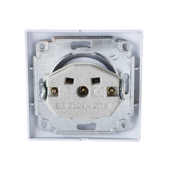 Розетка Intro Plano СП 1-мест. белая бз 2P16А-250В IP20 1-201-01