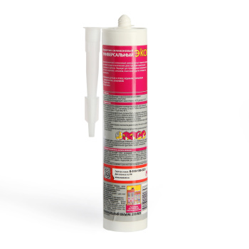 Герметик универсальный 280 мл ЭКОН, силиконовый, белый