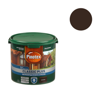 Защитно-декоративное покрытие 2.5 л для древесины PINOTEX Classic Plus 3 в 1, палисандр