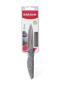 Нож кухонный ATTRIBUTE  пл.р. Stone д/фруктов дл.лезв.9см AKS104 блистер *1/6/72 Нож кухонный ATTRIBUTE  пл.р. Stone д/фруктов дл.лезв.9см AKS104 блистер *1/6/72
