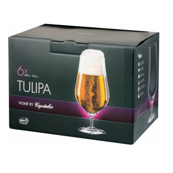 Набор бокалов для пива 540 мл Crystalex Bohemia Тулипа, 6 шт., стекло Набор бокалов для пива 540 мл Crystalex Bohemia Тулипа, 6 шт., стекло