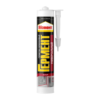 Герметик универсальный 280 мл Момент Гермент, силиконовый, белый