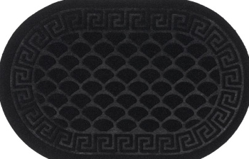 Коврик влаговпитывающий 40*60 см овал "Чешуйки" серый "KOVROFF" (арт.ПО/04/01/02)  *1/15