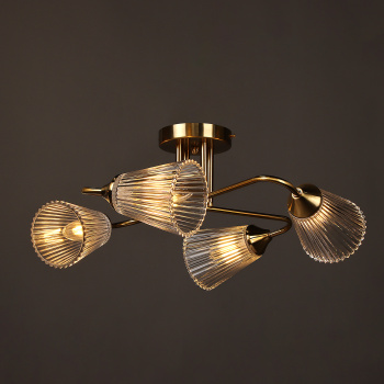 Люстра N6589/4 COP 4*40W E14 220V (d-550; h-225)  VERNER LIGHTING *1