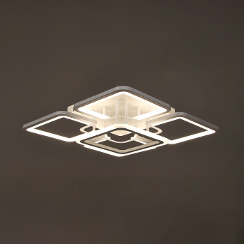 Люстра YH1254/5 WT LED 5*13W LED 3000-6500К (l-510; w-510; h-140) пульт VERNER LIGHTING *1