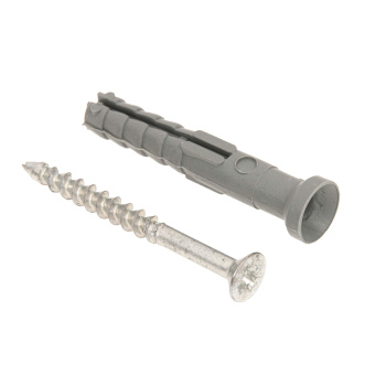 Дюбель с шурупом 6х40 мм BROZEX, оцинкованная сталь, 100 шт.