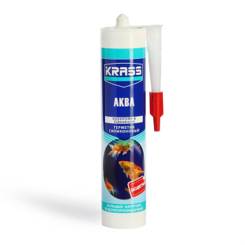 Герметик для аквариумов 300 мл KRASS Aqua силиконовый, бесцветный