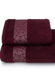 Полотенце махровое 50*90см Modello argento цв.19-1725 бордовый ПЦ-2601-4852 *5/20