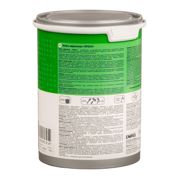 Эмаль акриловая красная 1 кг Ореол *1/6/336