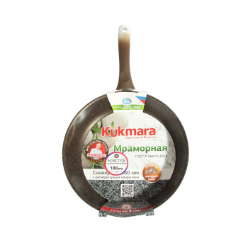 Сковорода алюм. а/приг.литая Kukmara "Marble Induction" Мрам.коф. d28см смки280а*1/4