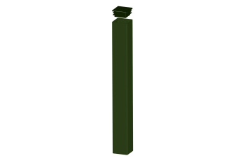 Столб Оц 60*40 L=2,5м RAL6005 с заглушкой (зеленый) ПРЕГРАДА *1 Столб Оц 60*40 L=2,5м RAL6005 с заглушкой (зеленый) ПРЕГРАДА *1