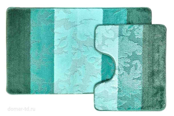 Коврик д/ванной Bombini "Silver" Комплект:(60см х 100см)+д/туалета Зеленый SLV 202008 *1/25