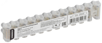 Колодка клемная ЗВИ-3 1,0-2,5мм2 (12пар) белый GENERICA IEK *10/1000