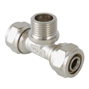 Тройник переходной 20х3/4"(Ø20)х20 цанга/папа VALTEC 333 *10/60