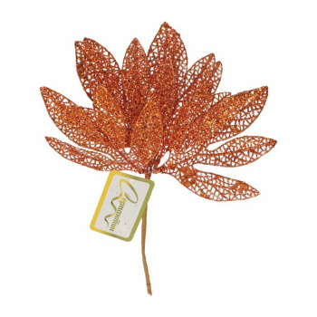 Ветка декоративная "Сказочный листопад" 25 см, Янтарь