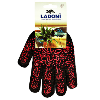 Перчатки ХБ с ПВХ рис 10кл (3 нити) черные с красным рис. (622Р) Doloni *10/200/400 Перчатки ХБ с ПВХ рис 10кл (3 нити) черные с красным рис. (622Р) Doloni *10/200/400
