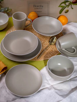 Тарелка керамич. "Domenik" "Scandy Olive" глубокая d20,5см DMD113 *6/24