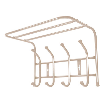 Вешалка настенная с полкой шир.405мм 4крючка, Бежевый ВП4/БЖ аналог КЫ492 ("Ника") *5